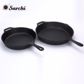 cast-iron skillet with pre-seasoned coating